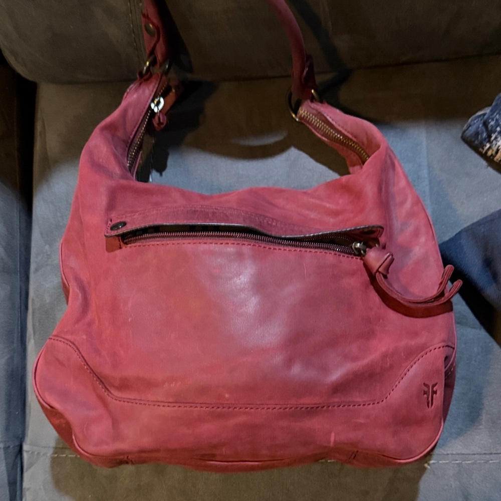 Melissa Zip Leather Hobo Bag